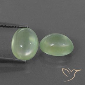 4.83ctw Natural Light Yellow Green  Prehnite, Ovalada, Transparente / Translúcido