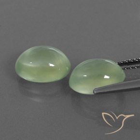 Gemas de Prehnite Light Yellow Green  natural de 4.83 ct, Ovalada, Transparente / Translúcido