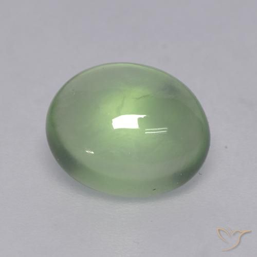 Prehnite Very Light Green  natural de 1.73 ct, Ovalada, Transparente