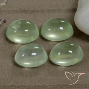 Gemas de Prehnite Yellow Green  natural de 7.69 ct, Ovalada, Transparente