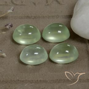 Gemas de Prehnite Yellow Green  natural de 7.69 ct, Ovalada, Transparente