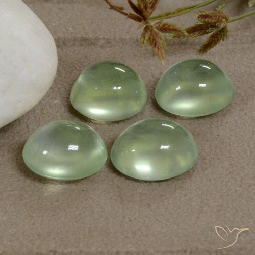 5.20ctw Natural Very Light Green  Prehnite, Ovalada, Transparente