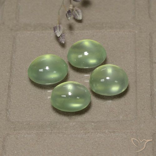 8.03ctw Natural Very Light Green  Prehnite, Ovalada, Transparente / Translúcido