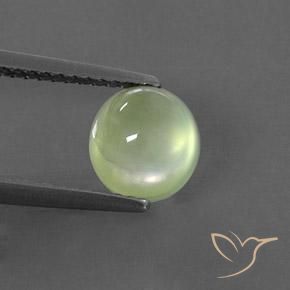 1.64ct Natural Verde claro Prehnite, Ovalada, Transparente / Translúcido