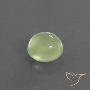 Prehnite Verde claro natural de 1.64 ct, Ovalada, Transparente / Translúcido