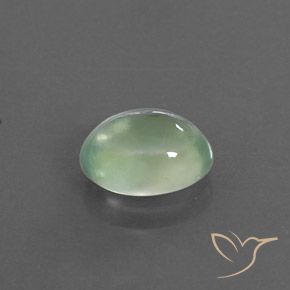 Prehnite Verde salvia muy claro natural de 1.49 ct, Ovalada, Transparente / Translúcido