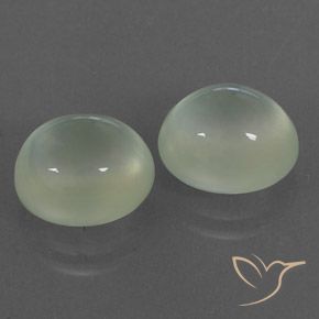 Gemas de Prehnite Light Hazel Green    natural de 6.26 ct, Ovalada, Transparente / Translúcido