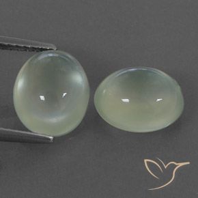 6.21ctw Natural Light Green  Prehnite, Ovalada, Transparente / Translúcido