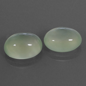 Gemas de prehnita verde natural de  ct, transparente, transparente / translúcido