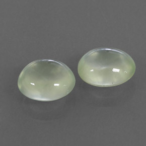 Gemas de prehnita verde natural de  ct, transparente, transparente / translúcido