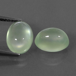 Gemas de prehnita verde natural de  ct, transparente, transparente / translúcido