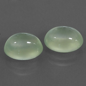 Gemas de prehnita verde natural de  ct, transparente, transparente / translúcido
