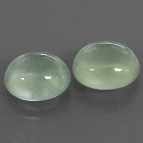 Gemas de prehnita verde natural de  ct, transparente, transparente / translúcido