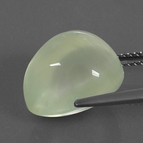 Prehnita verde natural de 9,95 ct, transparente, transparente / translúcido