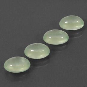 Gemas de Prehnite Verde claro natural de 6.70 ct, Transparente, Transparente / Translúcido
