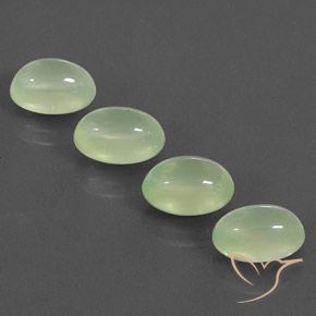 9.02ctw Natural Pale Pear Green  Prehnite, Ovalada, Transparente / Translúcido