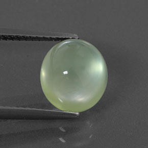 Prehnita verde natural de 3,85 ct, transparente, transparente / translúcido