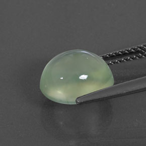 Prehnita verde natural de 3,85 ct, transparente, transparente / translúcido