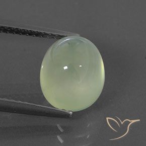 4.44ct Natural Yellow Green  Prehnite, Ovalada, Transparente / Translúcido
