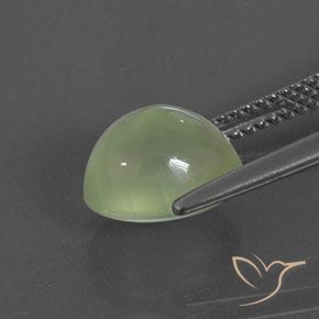 Prehnite Yellow Green  natural de 3.67 ct, Ovalada, Transparente / Translúcido