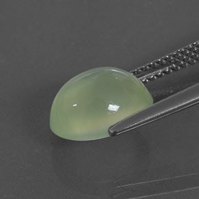 Prehnita verde natural de 3,50 ct, transparente, transparente / translúcido