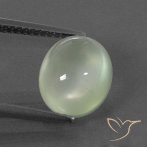 3.91ct Natural Yellow Green  Prehnite, Ovalada, Transparente / Translúcido