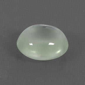 Prehnita verde natural de 3,95 ct, corte óvalo, transparente