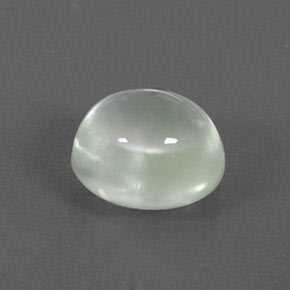 Prehnita verde natural de 3,53 ct, corte óvalo, transparente