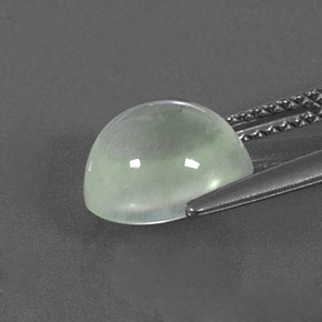 Prehnita verde natural de 3,53 ct, corte óvalo, transparente