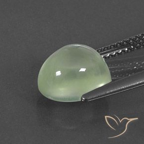Prehnite Verde salvia muy claro natural de 3.30 ct, Ovalada, Transparente / Translúcido