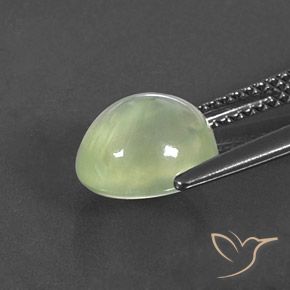 Prehnite Yellow Green  natural de 3.13 ct, Ovalada, Transparente / Translúcido