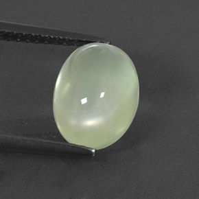 Prehnita verde natural de 3,09 ct, transparente, transparente / translúcido