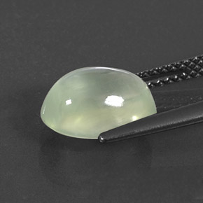 Prehnita verde natural de 3,09 ct, transparente, transparente / translúcido