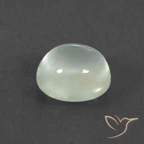 Prehnite Warm Green  natural de 3.36 ct, Ovalada, Transparente / Translúcido