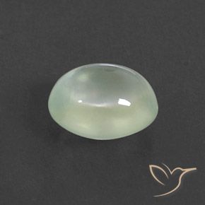 Prehnite Light Yellowish Green  natural de 2.92 ct, Ovalada, Transparente / Translúcido
