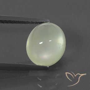 3.04ct Natural Warm Green     Prehnite, Ovalada, Transparente / Translúcido