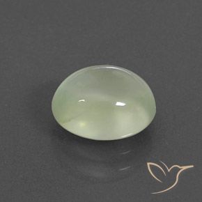 Prehnite Medium Green  natural de 2.60 ct, Ovalada, Transparente / Translúcido