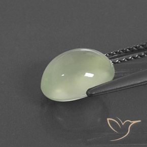 Prehnite Medium Green  natural de 2.60 ct, Ovalada, Transparente / Translúcido