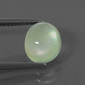 Prehnita verde natural de 3,09 ct, transparente, transparente / translúcido