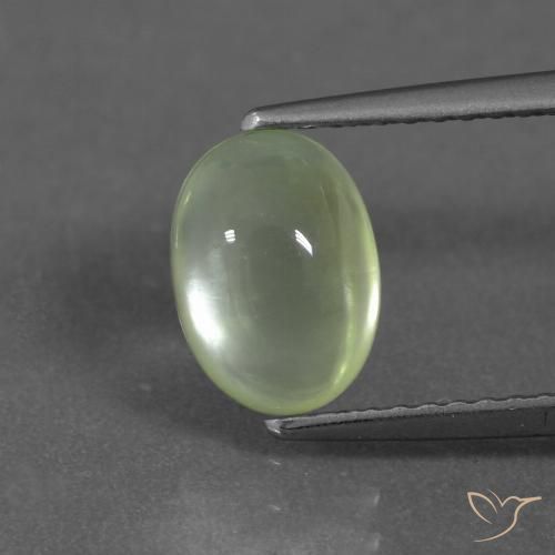 1.69ct Natural Medium Green  Prehnite, Ovalada, Transparente