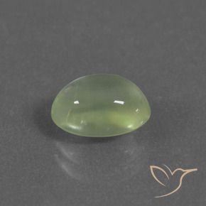 Prehnite Medium Green  natural de 1.69 ct, Ovalada, Transparente