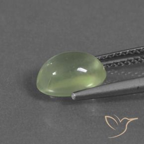 Prehnite Medium Green  natural de 1.69 ct, Ovalada, Transparente