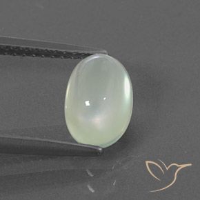 1.98ct Natural Verde claro Prehnite, Ovalada, Transparente / Translúcido