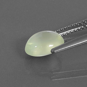 Prehnita verde natural de 1,68 ct, transparente, transparente / translúcido