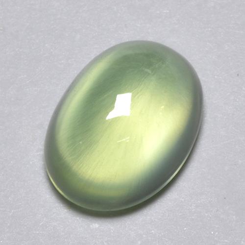 Prehnita verde natural de 2,13 ct, corte óvalo, transparente