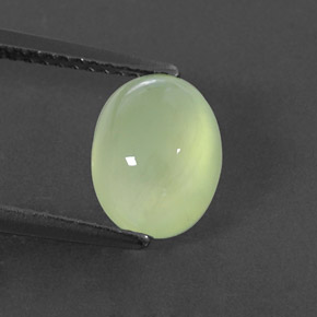 Prehnita verde natural de 2,48 ct, transparente, transparente / translúcido