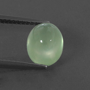 Prehnite Verde natural de 3.05 ct, Transparente, Transparente / Translúcido