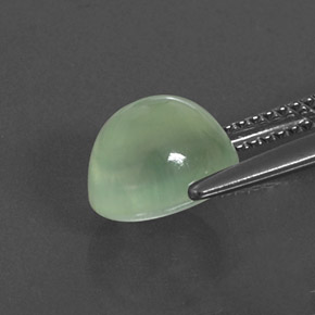 Prehnite Verde natural de 3.05 ct, Transparente, Transparente / Translúcido