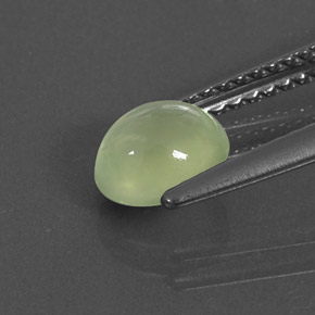 Prehnita verde natural de 0,99 ct, transparente, transparente / translúcido