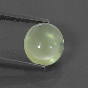 Prehnita verde natural de 1,43 ct, corte óvalo, transparente